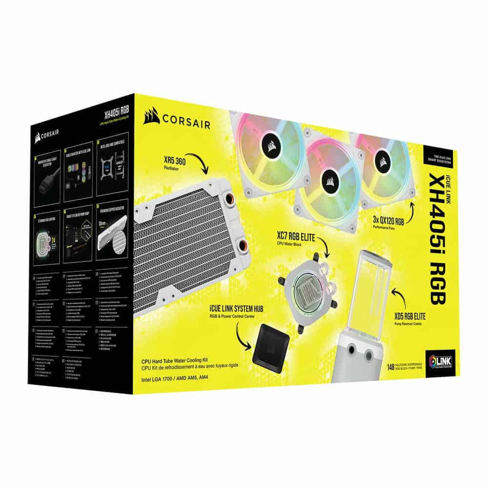 Corsair Hydro X Series iCUE XH405i RGB PRO Custom Cooling Kit White